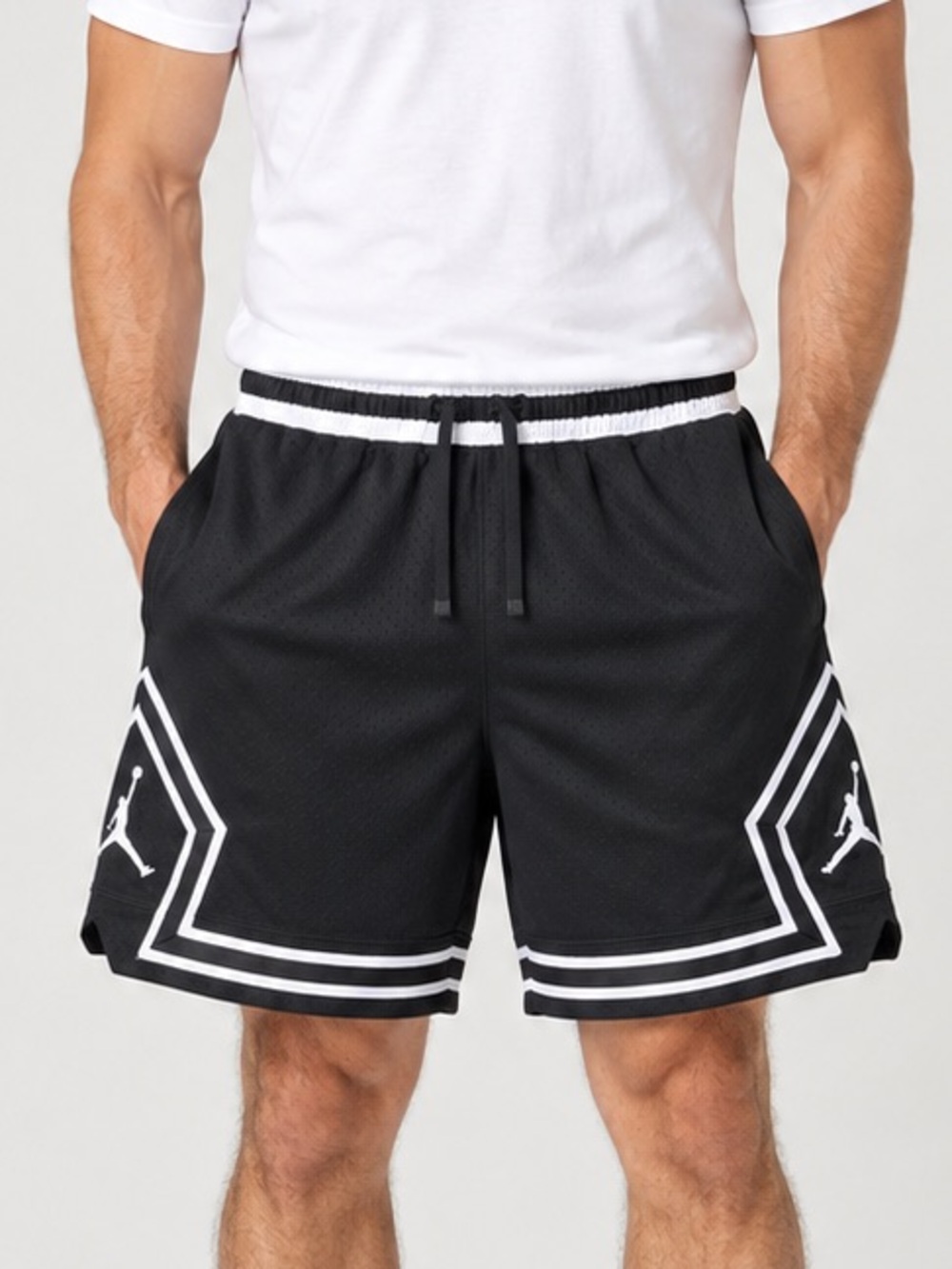 Nike men’s air Jordan Dri-FIT Mesh basketball Shorts diamond Black size small